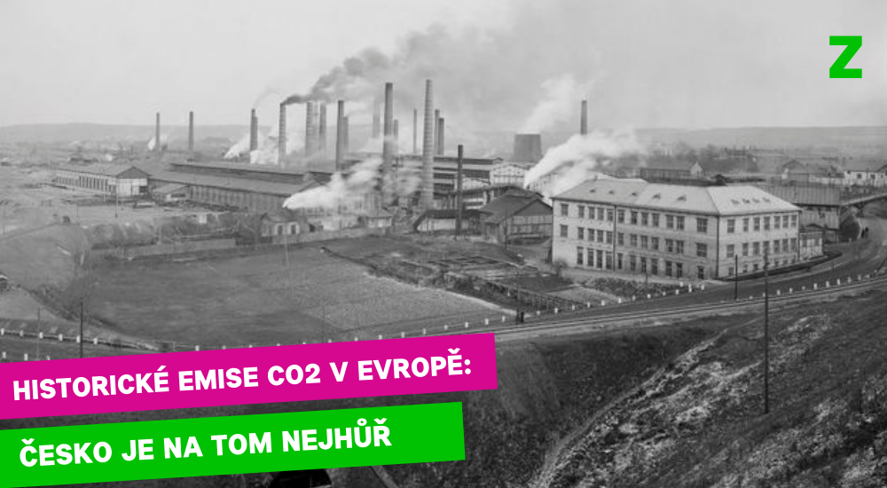 Při přepočtu na obyvatele je Česko s historickou produkcí CO2 nejhorší v Evropě